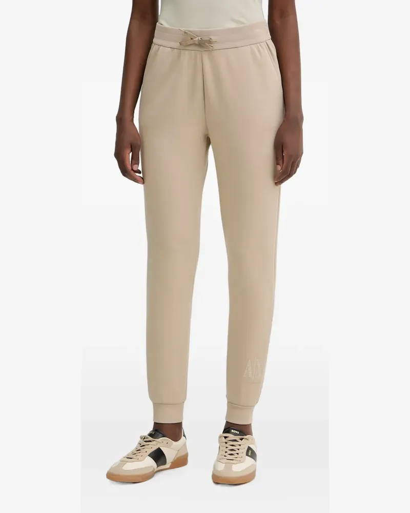 Armani Exchange logo-embellished track pants - Nude Nude