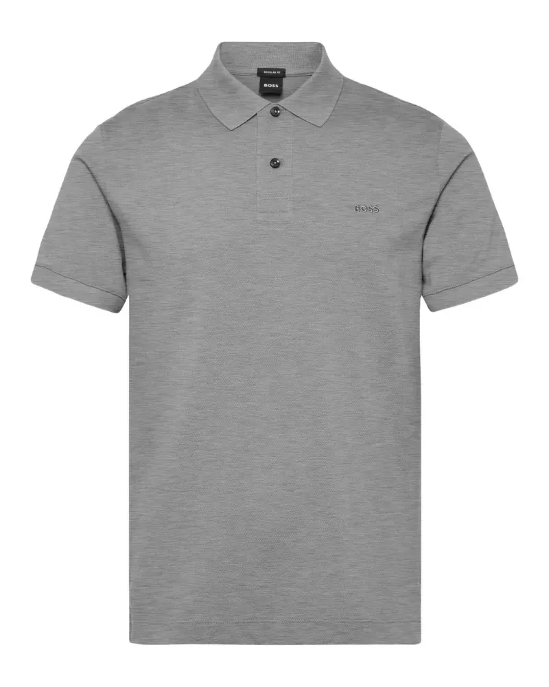 HUGO BOSS Pallas cotton-piqué polo shirt - Grau Grau