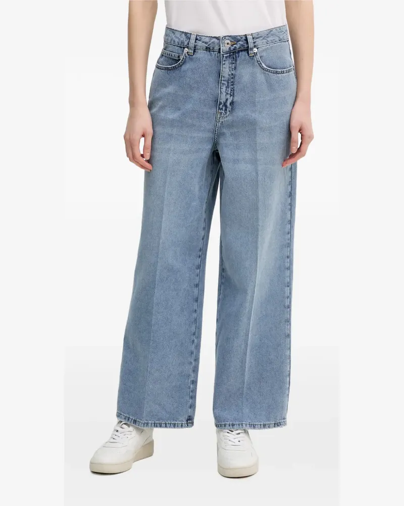 MARC AUREL Weite Hose mit Bügelfalten - Blau Blau