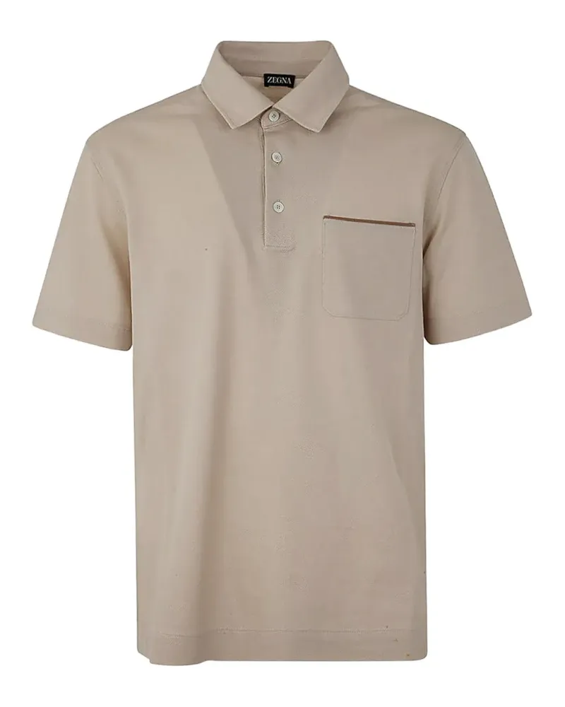 Ermenegildo Zegna pocket polo shirt - Nude Nude