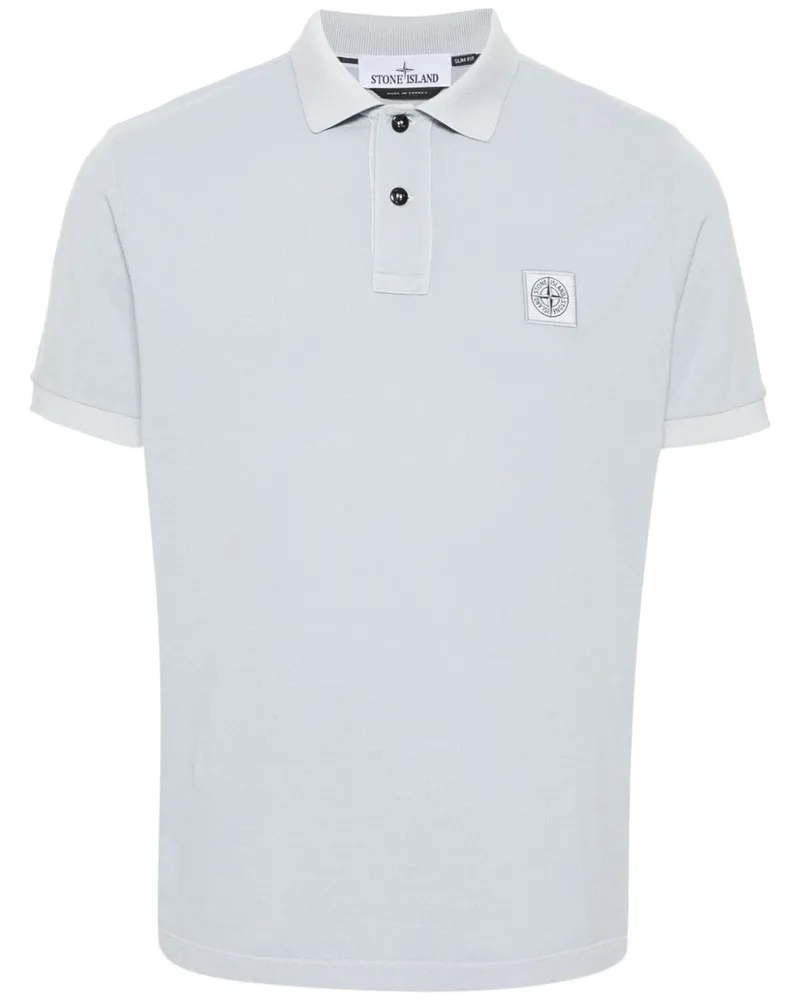 Stone Island Poloshirt mit Kompass-Applikation - Grau Grau