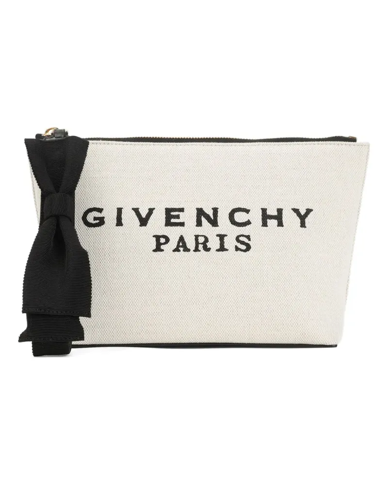 Givenchy small bow-detail make up bag - Nude Nude