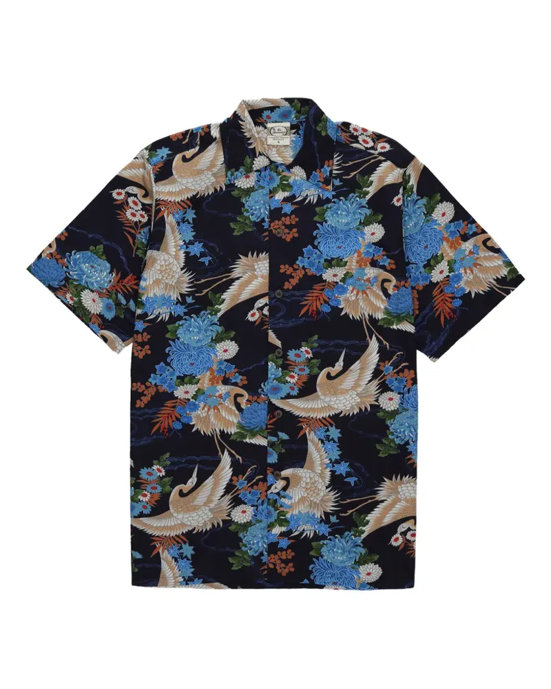 Fortela tropical-print short-sleeve shirt - Blau Blau