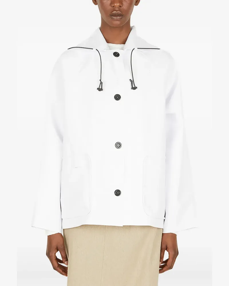 KASSL Sailor Regenmantel mit Kapuze - Weiß Weiß