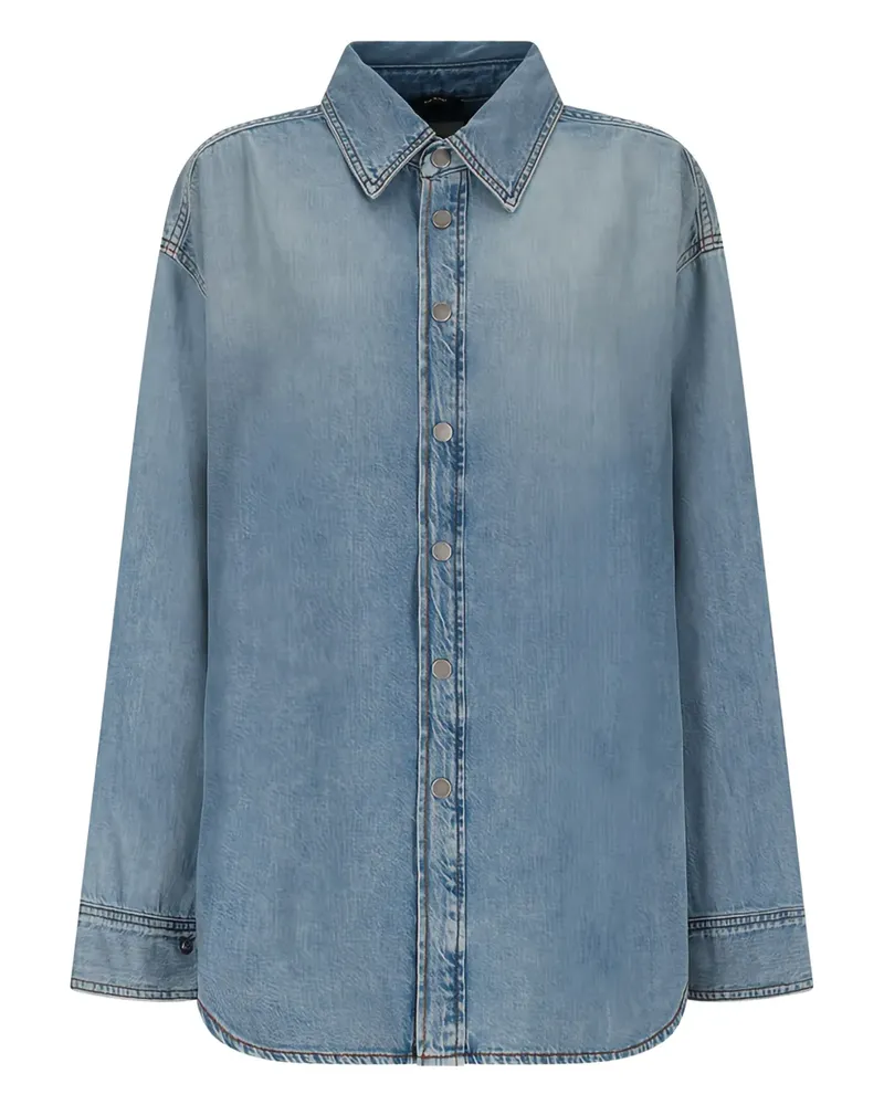 Haikure Ofelia Jeanshemd mit Knopfleiste - Blau Blau