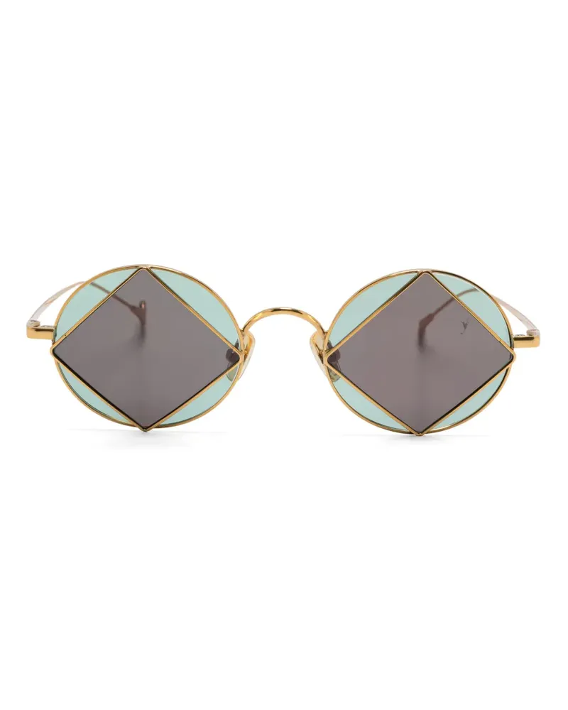 Eyepetizer Eckige Sonnenbrille - Gold Gold