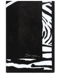 Dolce & Gabbana Strandtuch mit Zebra-Print Schwarz