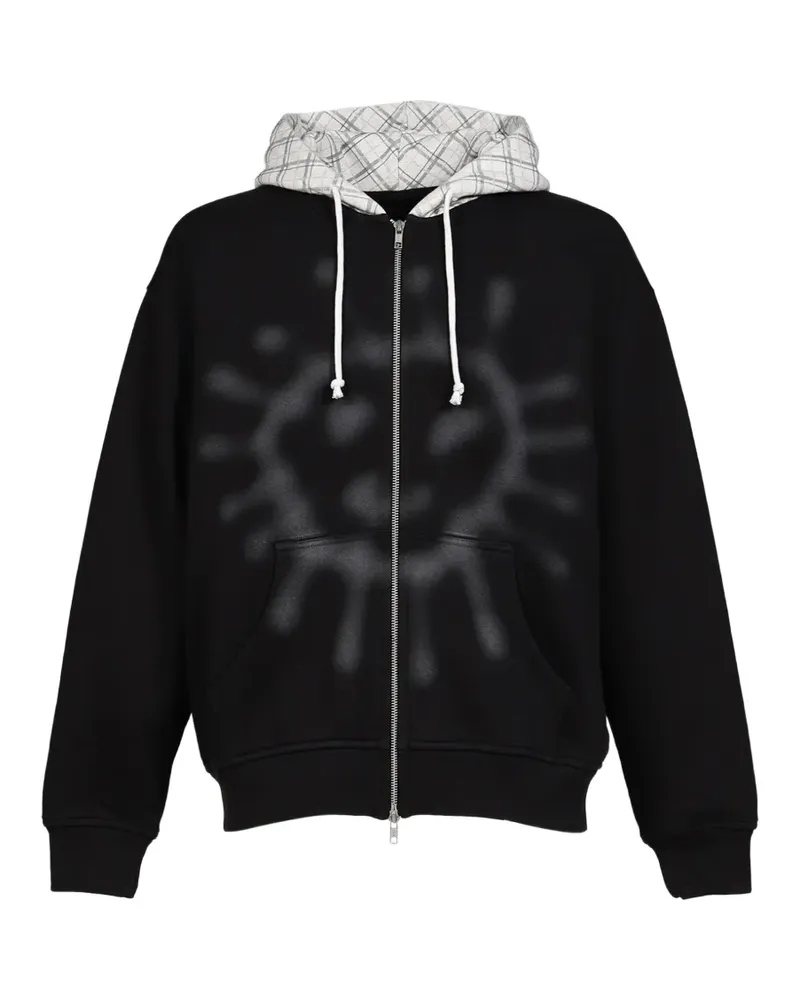 PACCBET RASSVET sun-faded zip-up hoodie - Schwarz Schwarz