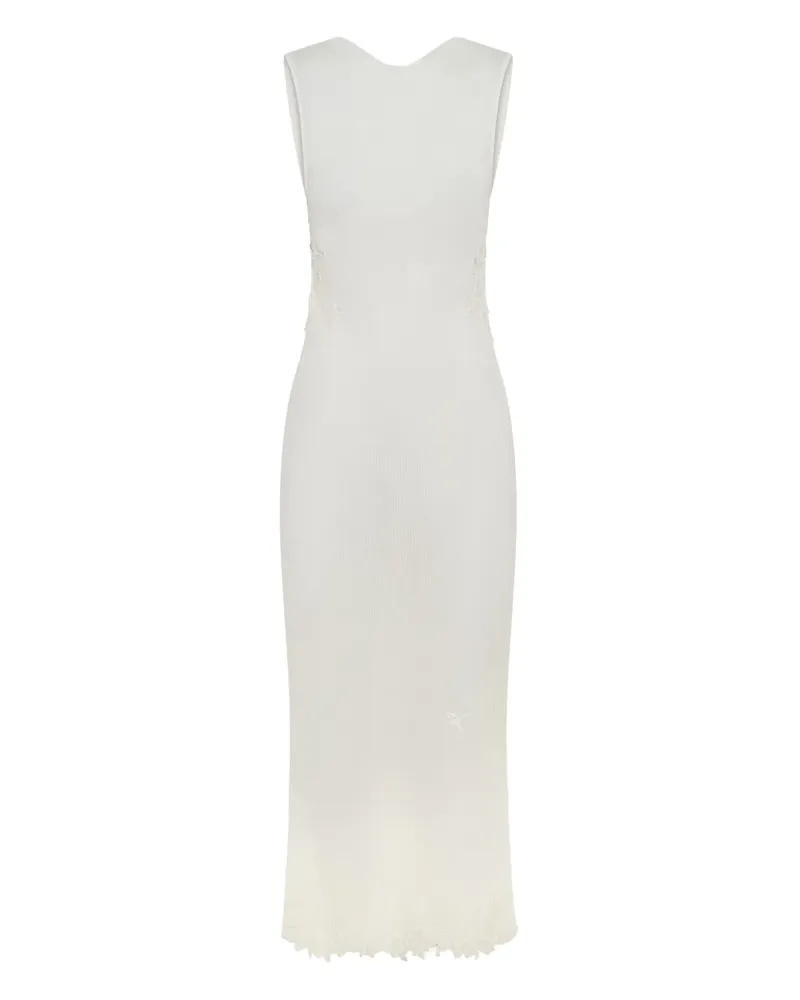 Christopher Esber Kleid mit Spitzeneinsätzen - Weiß Weiß