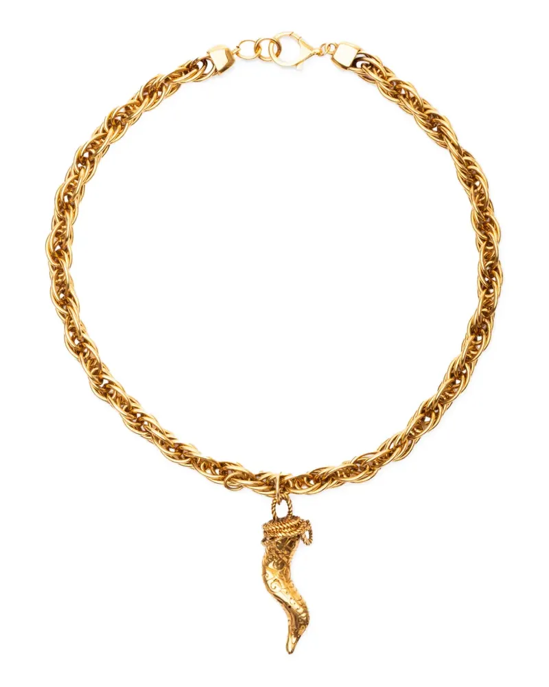 Silvia Tcherassi Narumi charm chain necklace - Gold Gold