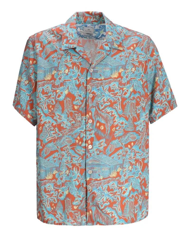 Paul Smith Hemd mit grafischem Print - Blau Blau