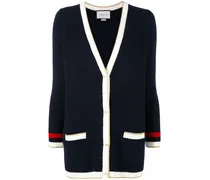 Oversized-Cardigan mit Applikationen - Blau