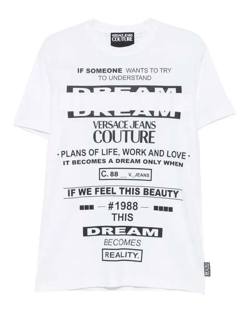 Versace Jeans slogan-print T-shirt - Weiß Weiß