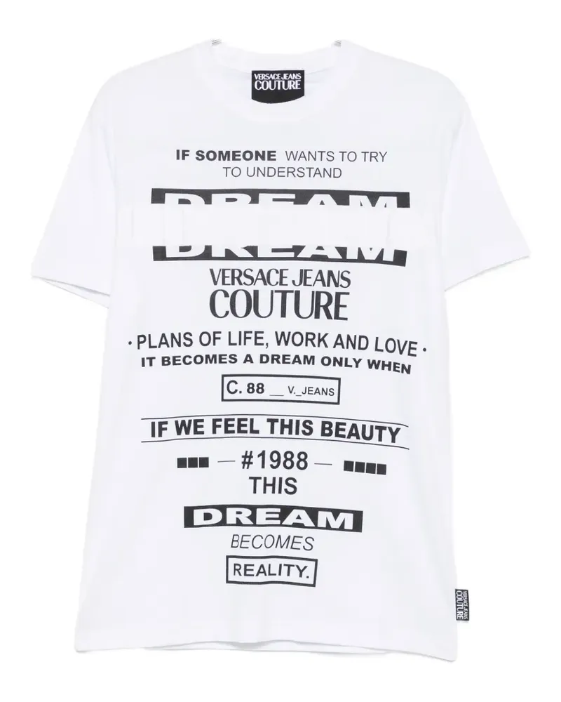 Versace Jeans slogan-print T-shirt - Weiß Weiß