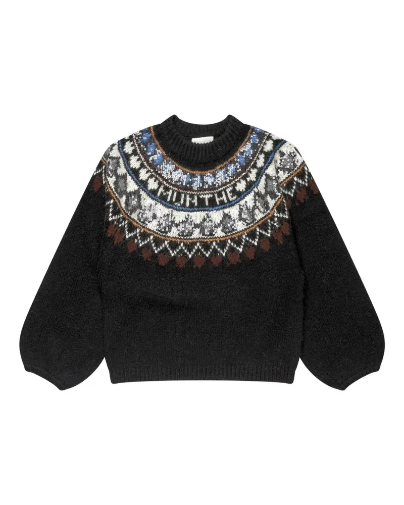 MUNTHE Vaffie sequin-embellished sweater - Schwarz Schwarz