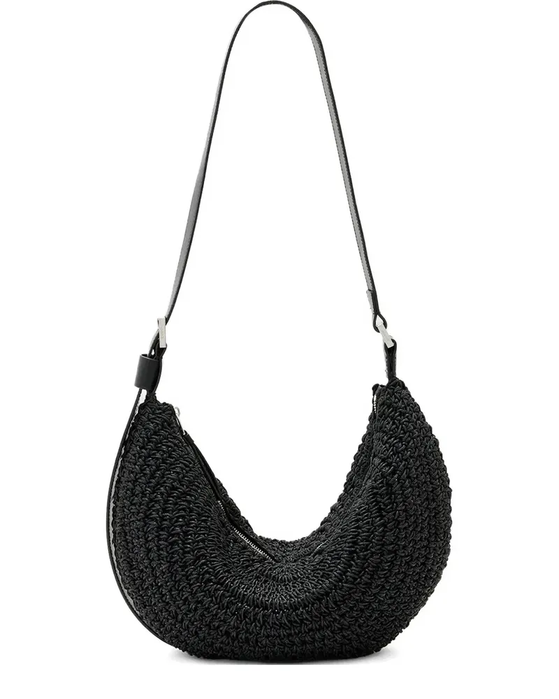 AllSaints Gehäkelte Schultertasche - Schwarz Schwarz
