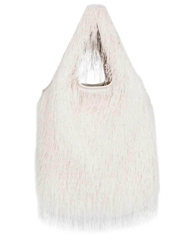 Dries van Noten Shopper mit Fransen - Nude Nude