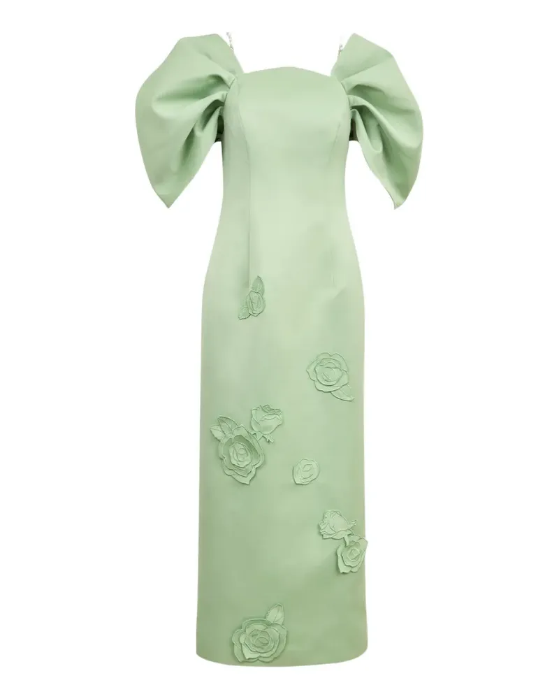 LEO LIN Arabella Kleid mit Blumenapplikation - Grün Grün