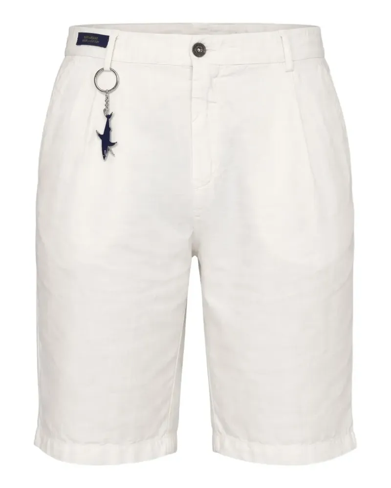 Paul & Shark Shorts mit Hai-Anhänger - Weiß Weiß