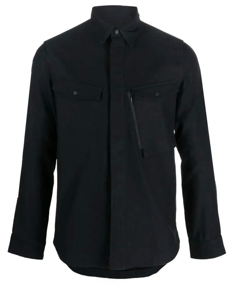 maharishi Hemd mit Stehkragen - Schwarz Schwarz