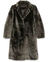 Yves Salomon Mantel aus Faux Fur Braun