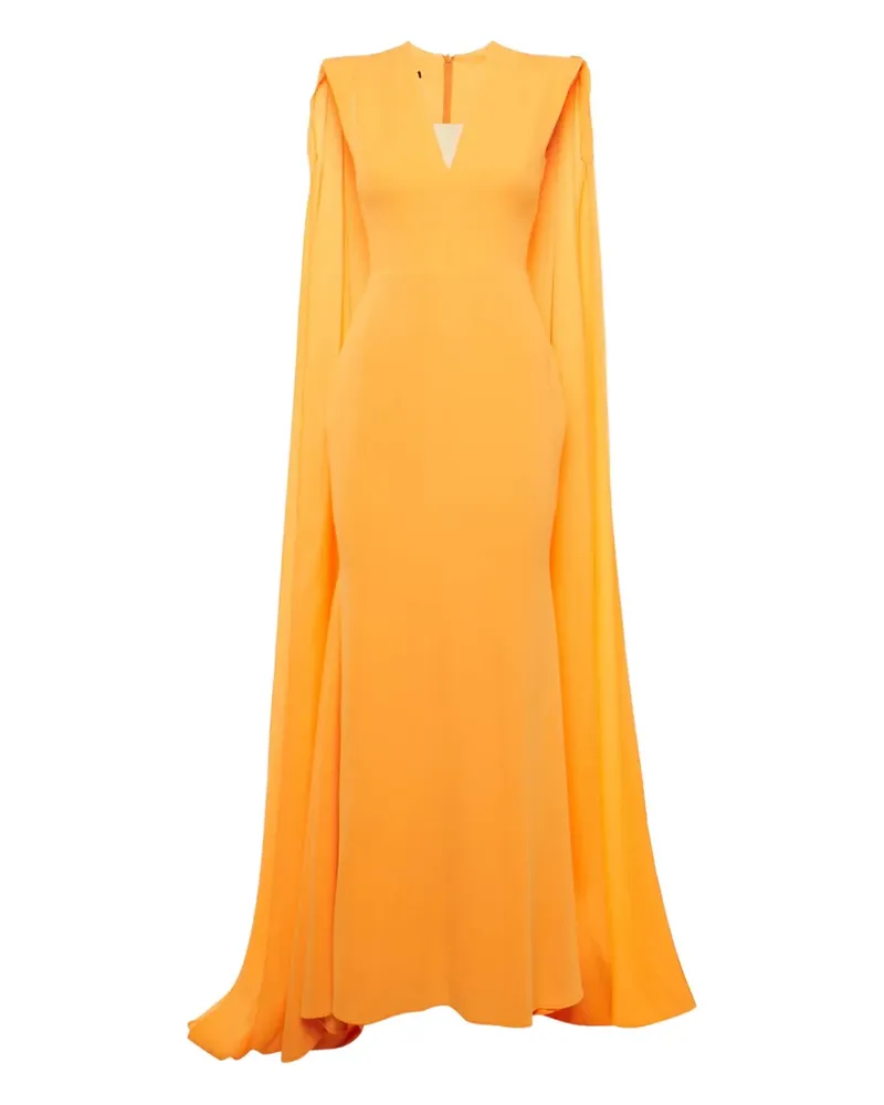 Alex Perry Abendkleid mit Cape-Ärmeln - Orange Orange
