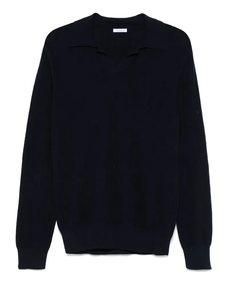 Malo Klassischer Pullover - Blau Blau