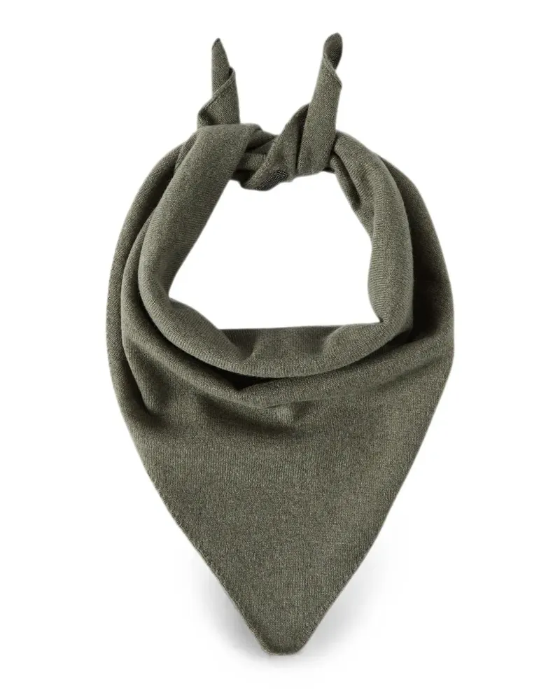 Brunello Cucinelli cashmere foulard with Monili - Grün Grün