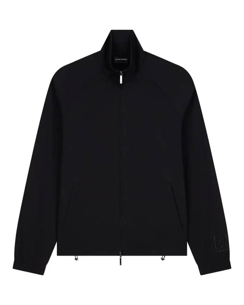 Emporio Armani Cardigan mit Logo-Stickerei - Schwarz Schwarz