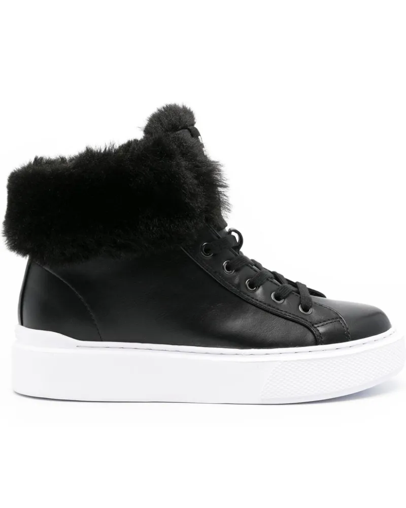 Guess Histori 2 Sneakers aus Fake Fur - Schwarz Schwarz