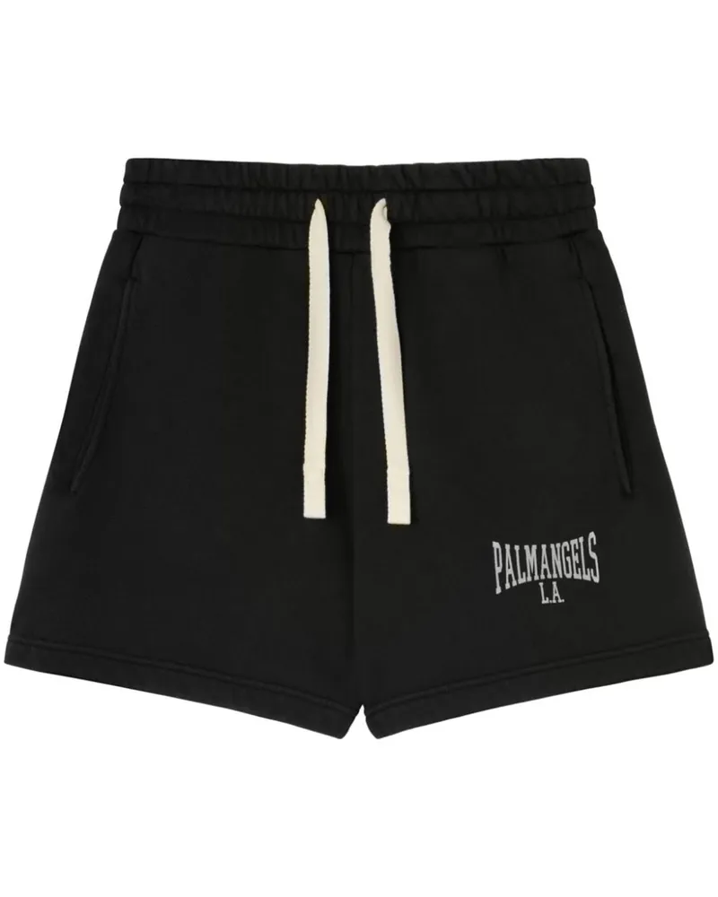 Palm Angels Joggingshorts mit Logo-Print - Schwarz Schwarz