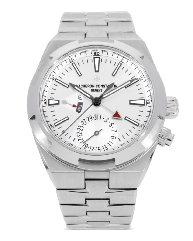 Vacheron Constantin Ungetragene Overseas Dual Time 41mm - Silber Silber