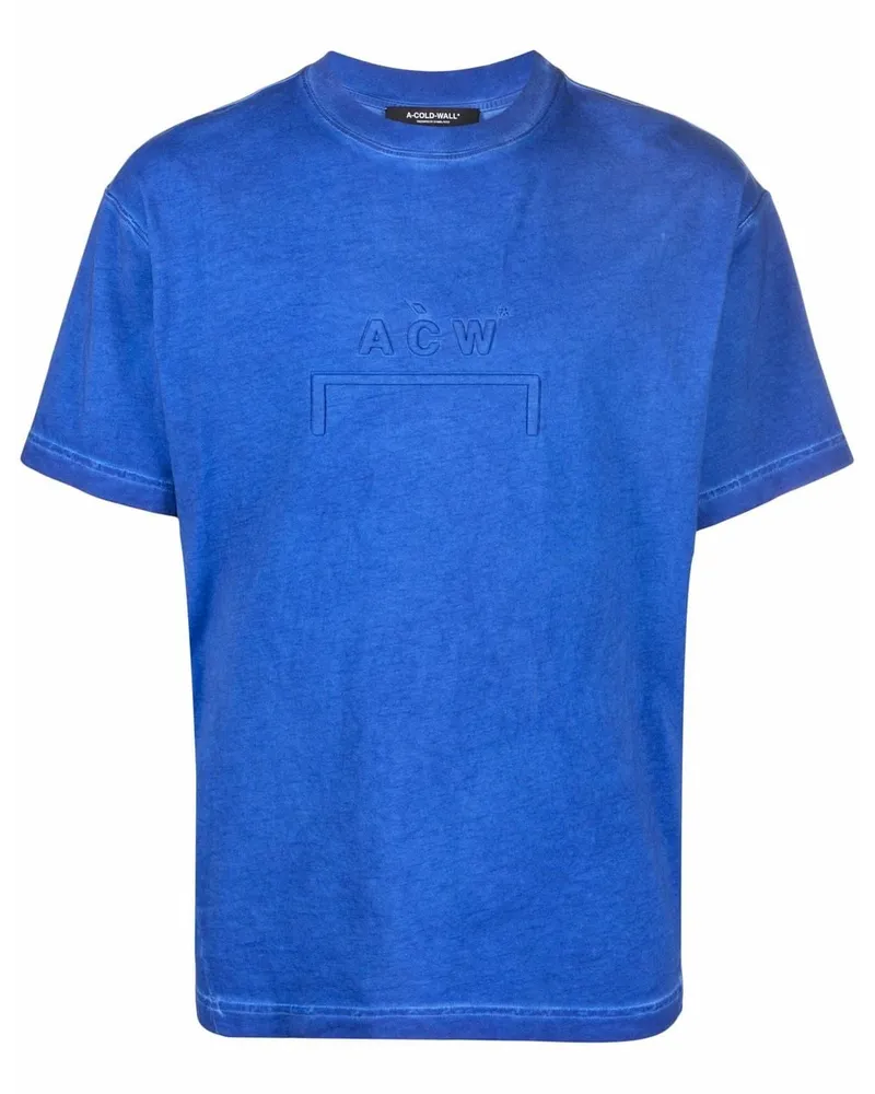 ACW* T-Shirt mit Logo-Stickerei Blau