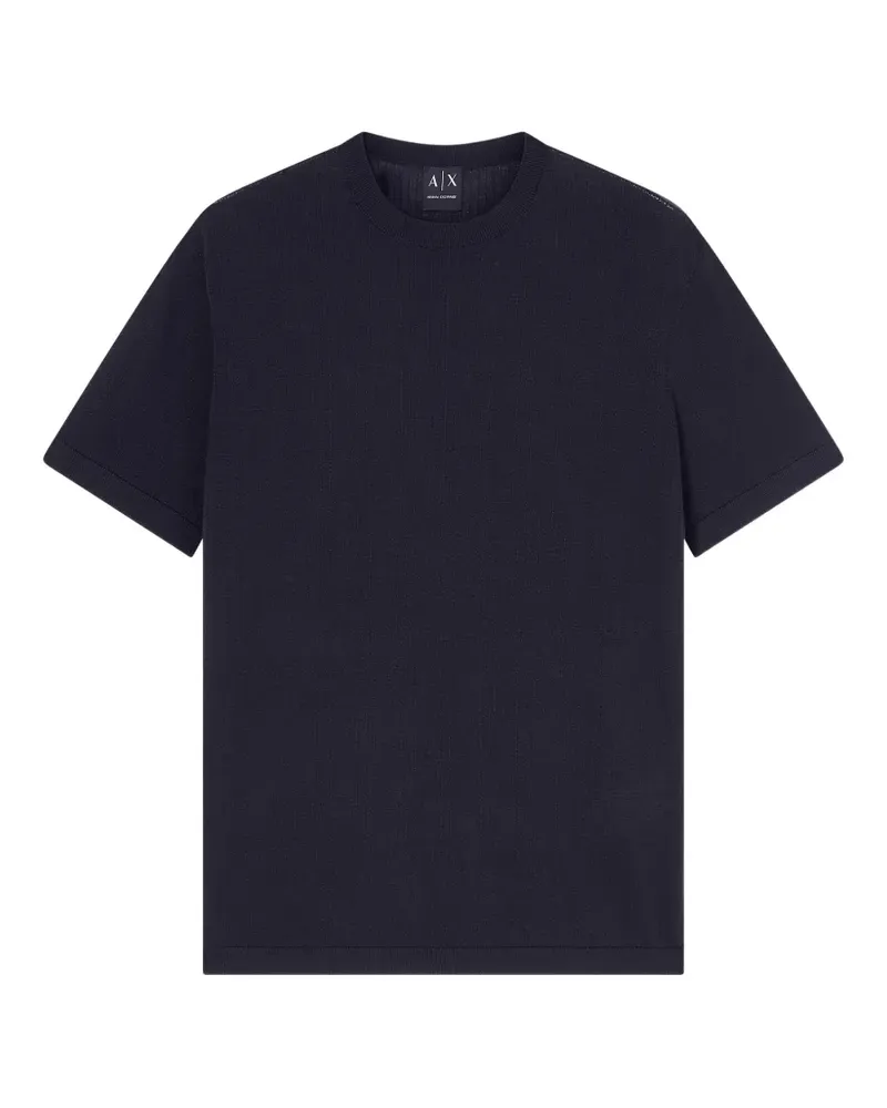 Armani Exchange textured-knit T-shirt - Blau Blau