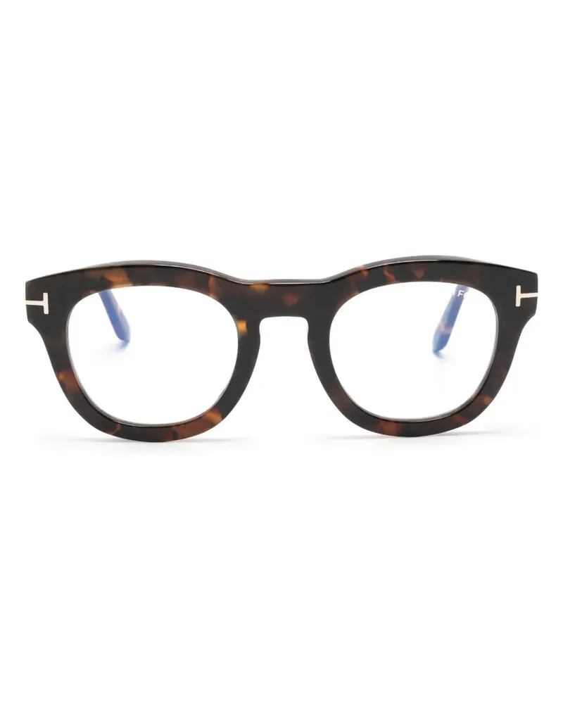 Tom Ford Runde Brille in Schildpattoptik - Braun Braun