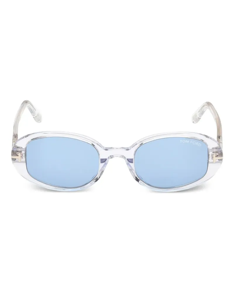 Tom Ford Iggy Sonnenbrille mit ovalem Gestell - Weiß Weiß