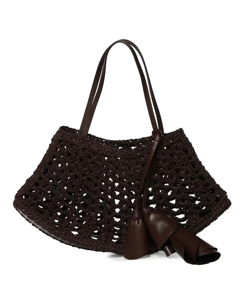 Magda Butrym Maya crochet-knit tote bag - Braun Braun