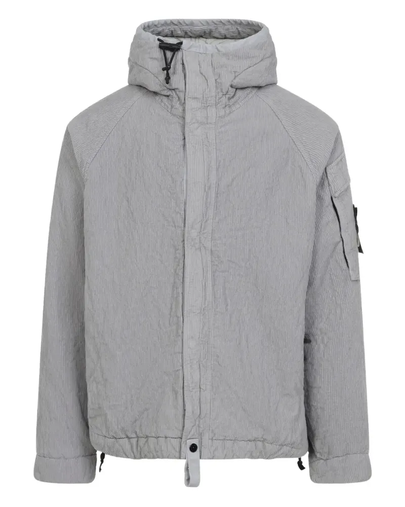 Stone Island hooded textured jacket - Grau Grau
