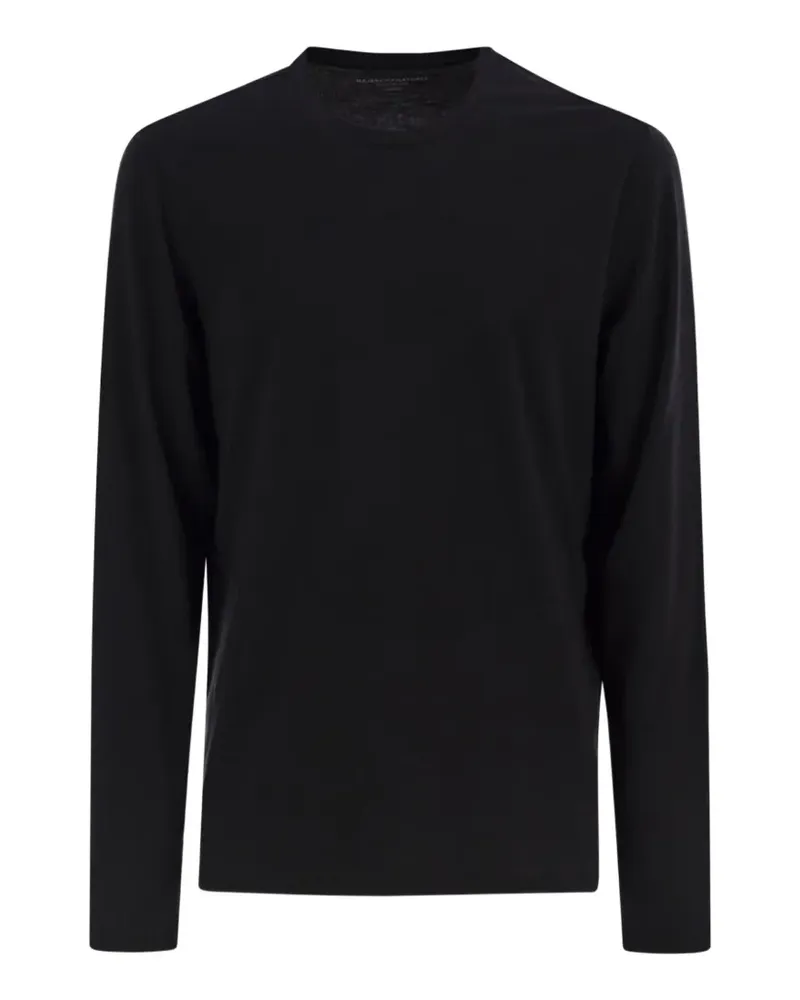 Majestic long-sleeve crew-neck T-shirt - Schwarz Schwarz