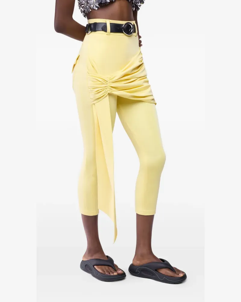Paco Rabanne Hose mit drapiertem Detail - Gelb Gelb