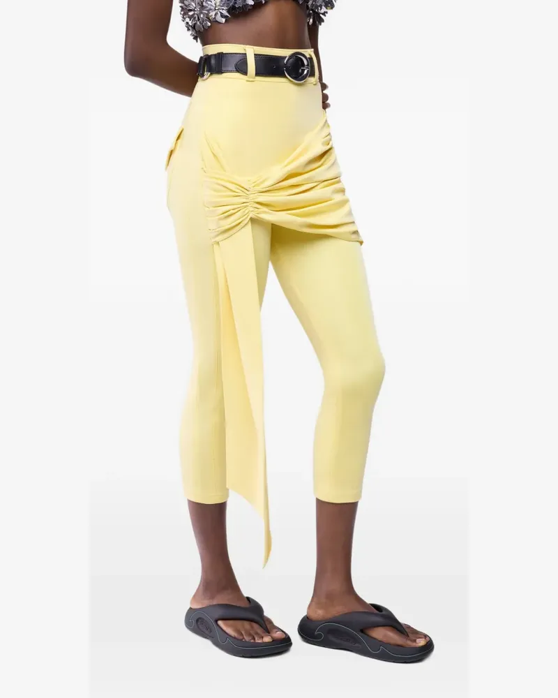 Paco Rabanne Hose mit drapiertem Detail - Gelb Gelb