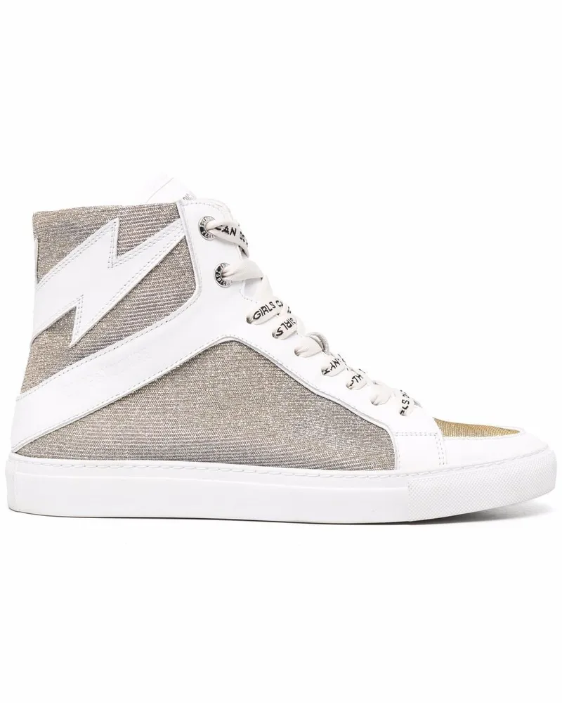 Zadig & Voltaire Sneakers mit Glitter - Weiß Weiß