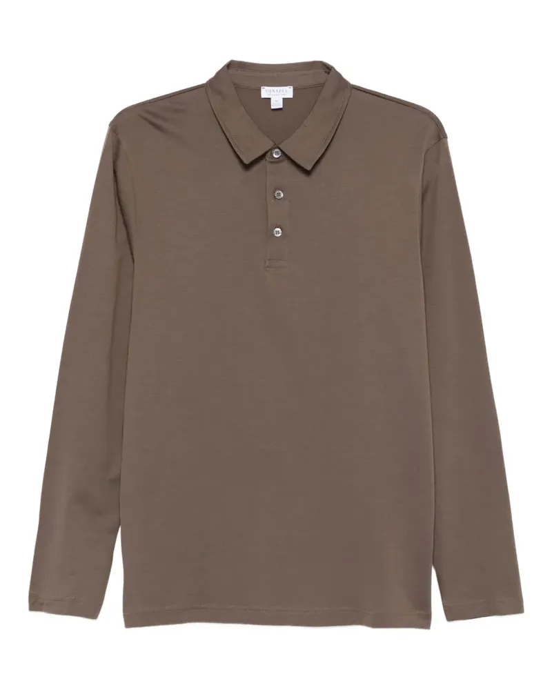 Sunspel buttoned polo shirt - Braun Braun