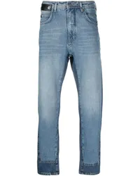 Neil Barrett Zweifarbige Straight-Leg-Jeans Blau