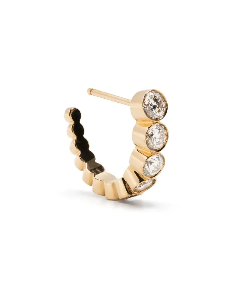 Sophie Bille Brahe 14kt Gelbgoldcreolen mit Diamanten Gold