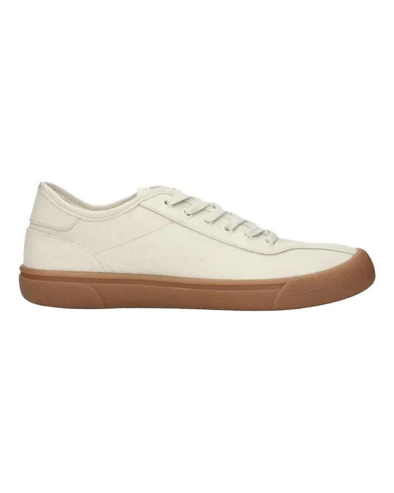 The Row lace-up canvas sneakers - Nude Nude