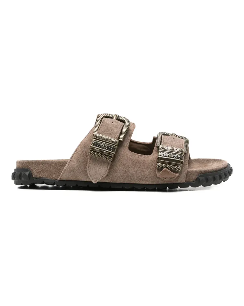 ash buckle-strap flat sandals - Nude Nude