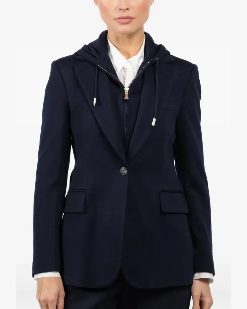 Eleventy hooded tailored blazer - Blau Blau