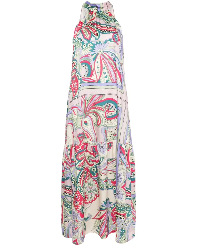 Liu Jo Maxikleid mit Blumen-Print - Rosa Rosa