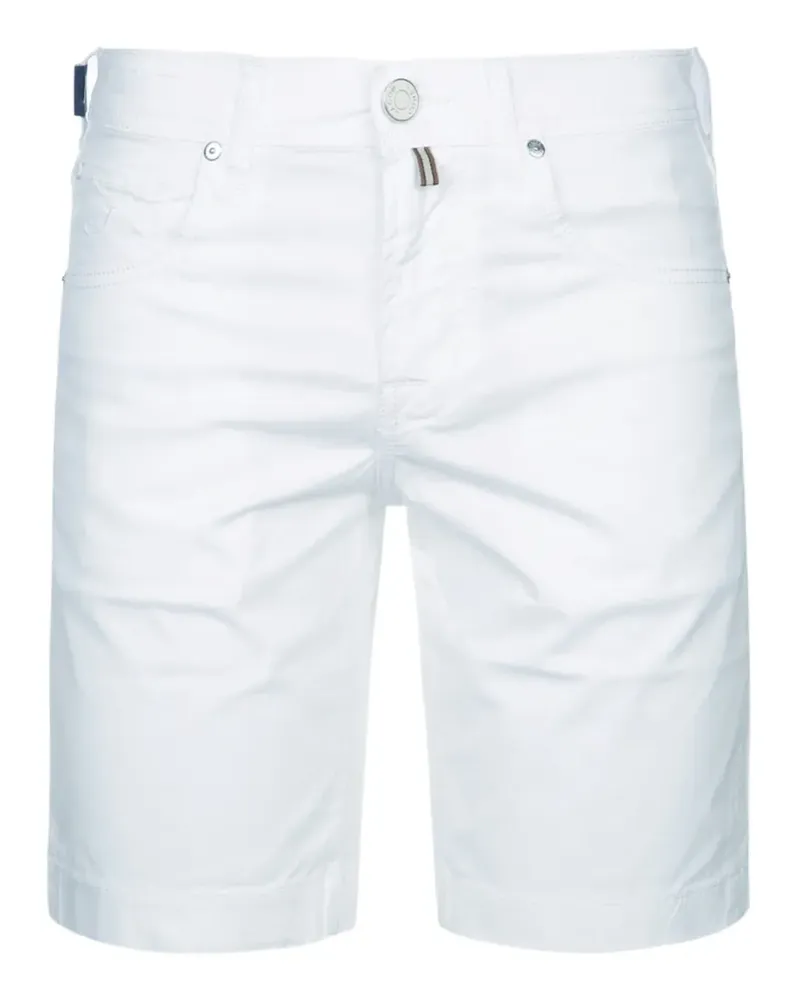 Jacob Cohën logo-patch shorts - Weiß Weiß